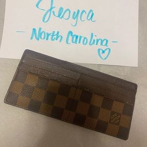 Authentic Louis Vuitton Damier Ebene Card Holder Insert